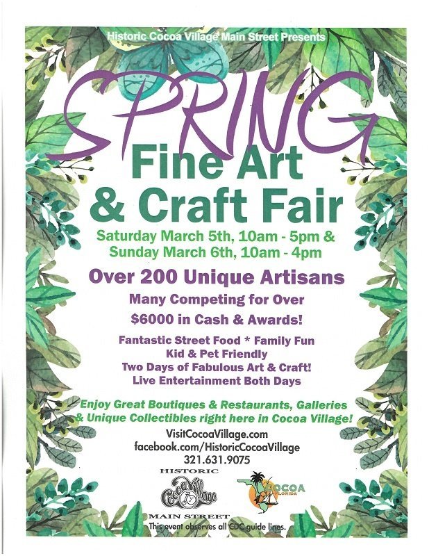 Cocoa Village 2022 Spring Fine Art & Craft Fair | Project Response, Inc